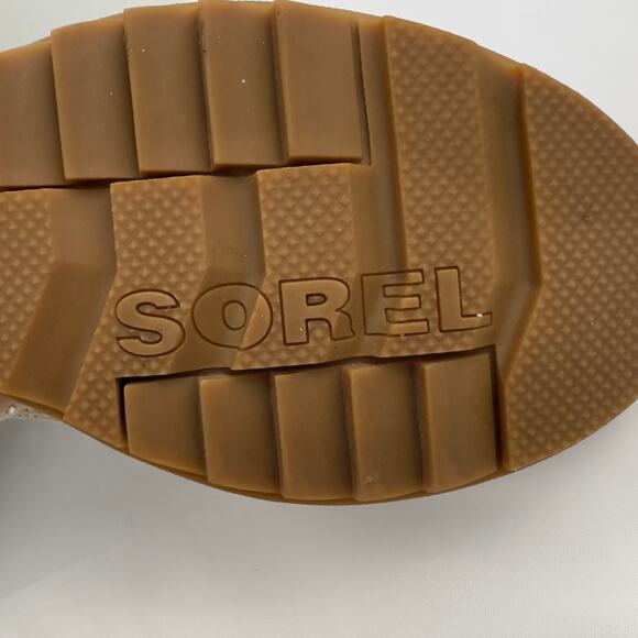 Sorel‎ Evie tan suede ankle wedge boots W9 - Picture 9 of 10